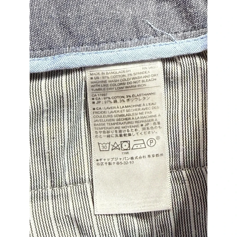 Banana Republic Men's Skinny Fit Stretch Chino Pants Gray 34W Flat Front